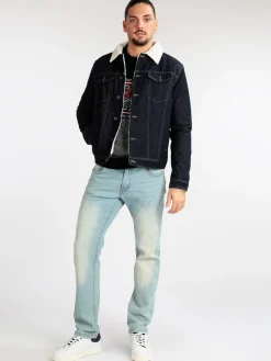 Frankie Malone Giacca di jeans da uomo imbottita