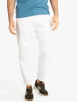 Frankie Malone Pantaloni cropped uomo con strappi
