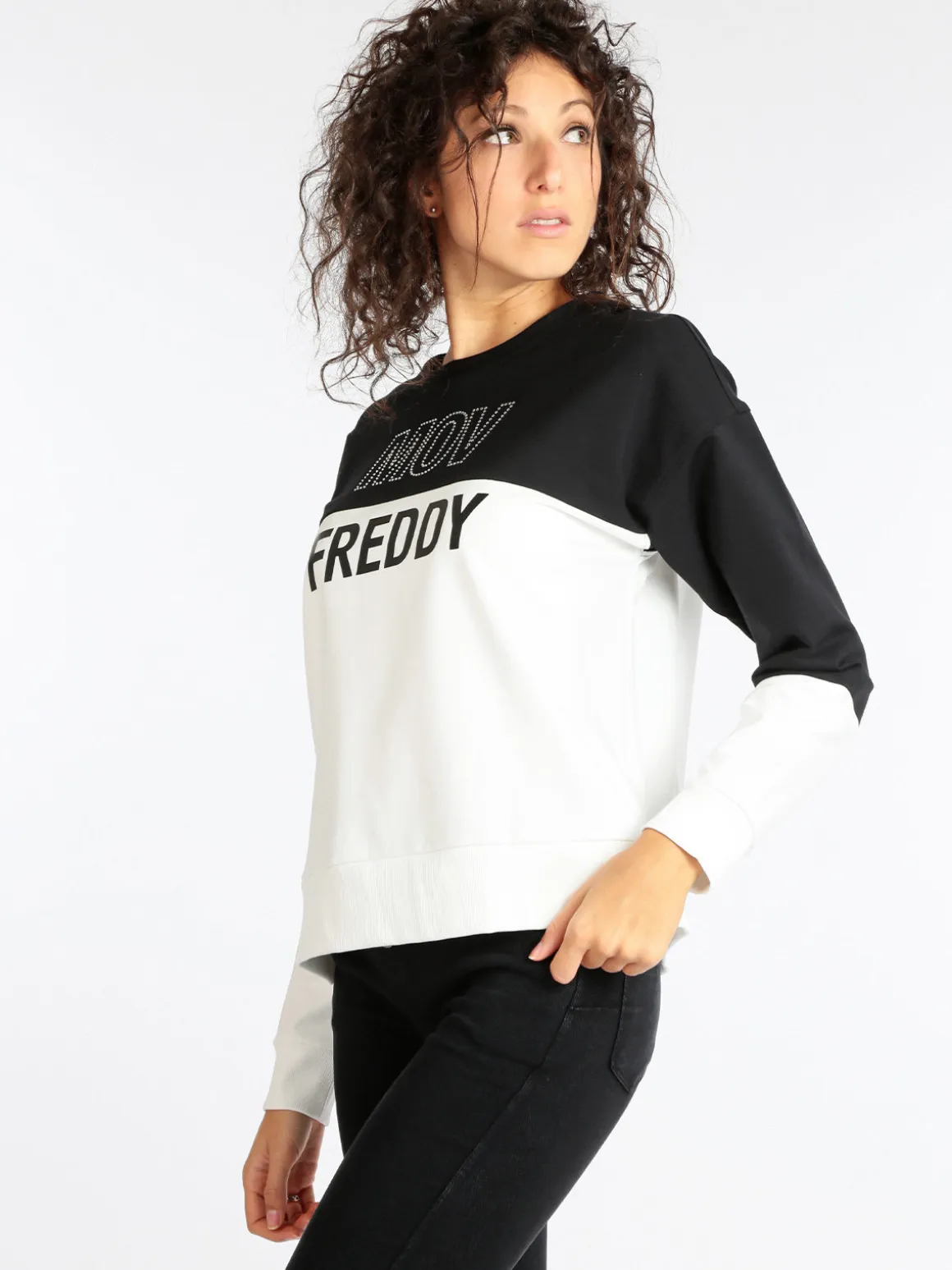 Freddy F2WMVS1 Felpa donna girocollo