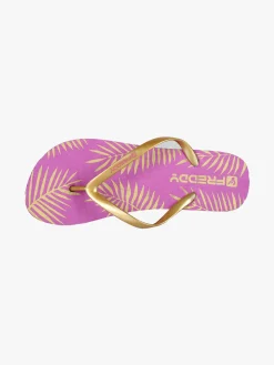 Freddy Infradito donna in gomma con zeppa - fucsia