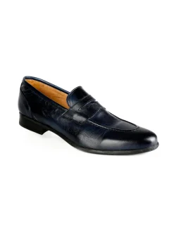 Freetime Mocassini blu in pelle