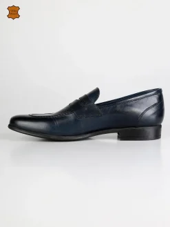 Freetime Mocassini blu in pelle