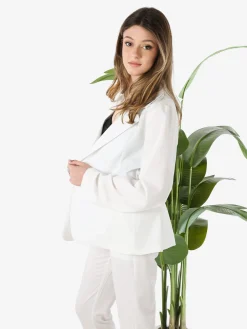 Frenetika Blazer donna con bottone - bianco