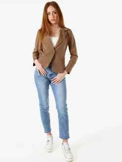 Frenetika Blazer donna monobottone - marrone