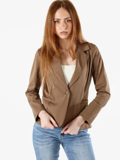 Frenetika Blazer donna monobottone - marrone