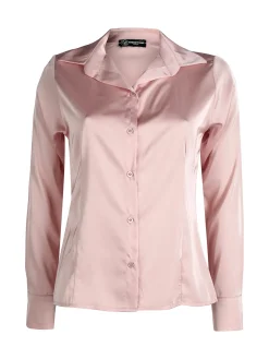 Frenetika Camicia donna effetto seta a maniche lunghe