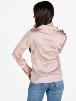 Frenetika Camicia donna effetto seta a maniche lunghe
