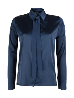 Frenetika Camicia donna effetto raso con cravattino