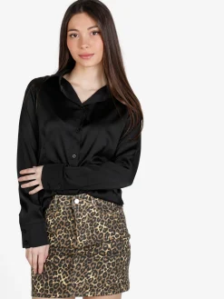 Frenetika Camicia donna effetto seta a maniche lunghe