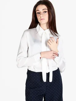 Frenetika Camicia donna effetto seta a maniche lunghe