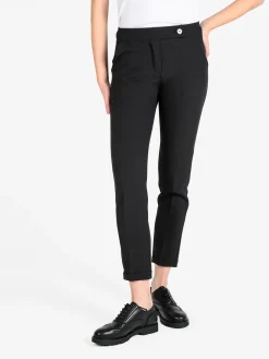 Frenetika Pantaloni classici da donna a sigaretta con risvolto