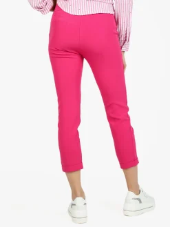 Frenetika Pantaloni classici da donna a gamba dritta con risvolto finale