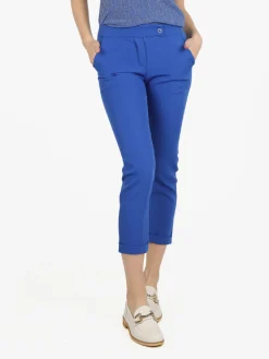 Frenetika Pantaloni classici da donna a gamba dritta con risvolto finale