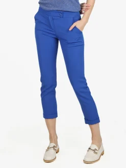 Frenetika Pantaloni classici da donna a gamba dritta con risvolto finale