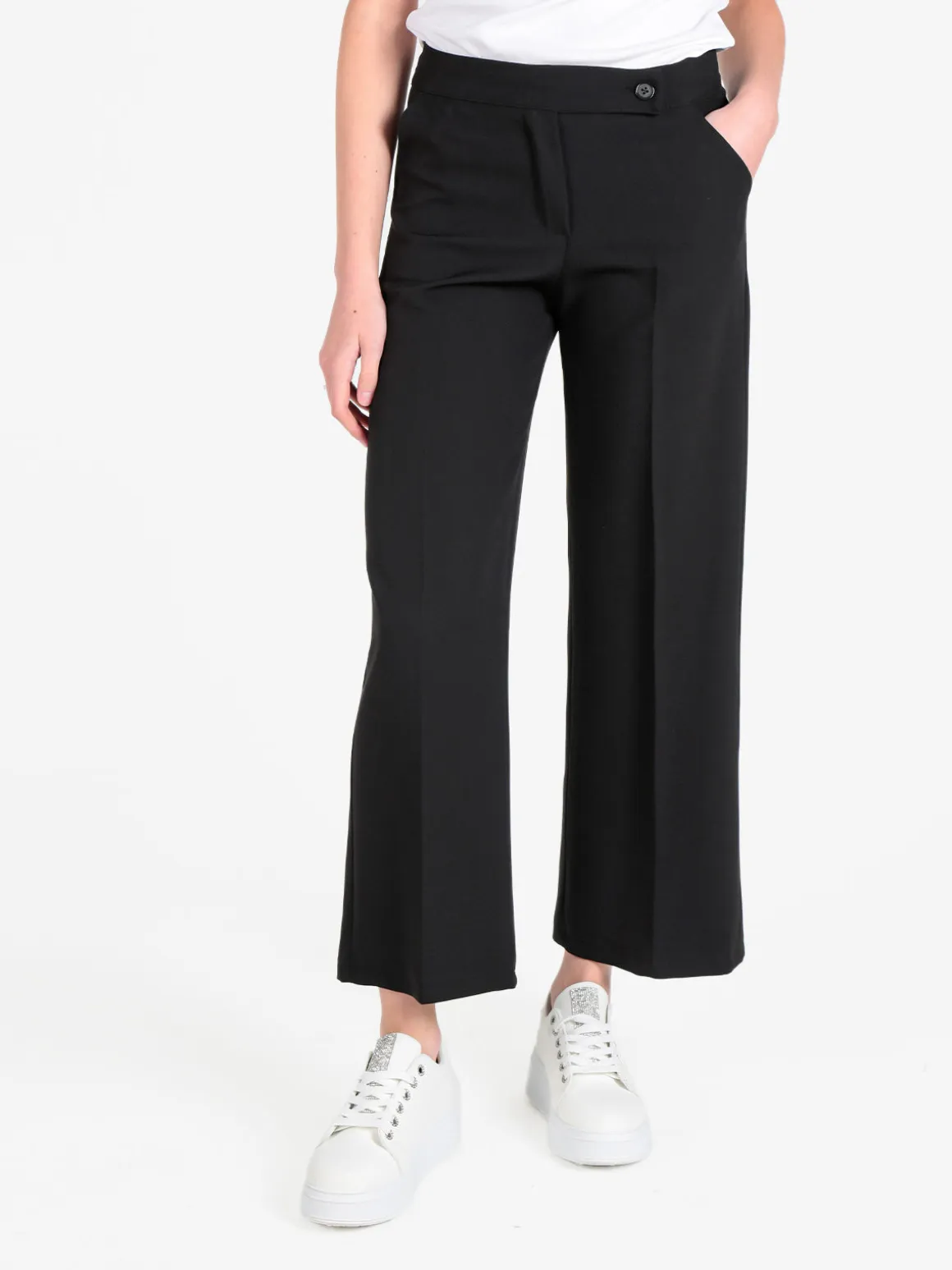 Frenetika Pantaloni classici da donna con risvolto