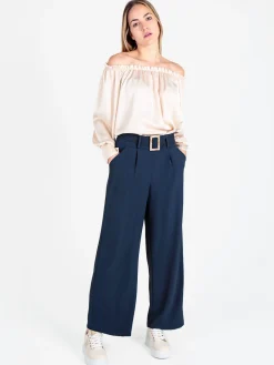 Frenetika Pantaloni donna a palazzo con cintura