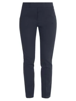 Frenetika Pantaloni donna a sigaretta con elastico in vita - blu
