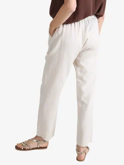 Frenetika Pantaloni donna in misto lino con cintura