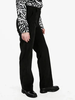 Frenetika Pantaloni donna in velluto a coste - nero