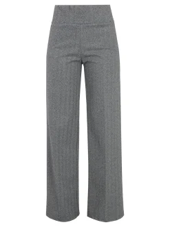 Frenetika Pantaloni donna spigati a vita alta - grigio
