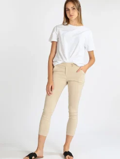 Frenetika Pantaloni elasticizzati donna con risvolto