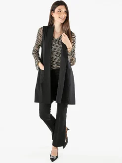Frenetika Pantaloni eleganti da donna a zampa - nero