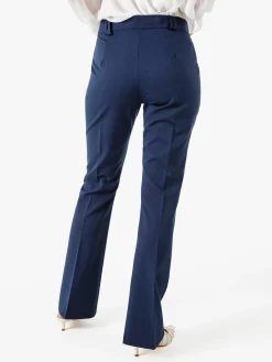 Frenetika Pantaloni eleganti da donna a zampa - blu scuro