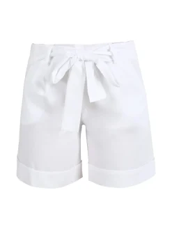 Frenetika Shorts donna in cotone risvolto e cintura