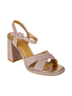 Galia Sandali donna brillantinati con tacco