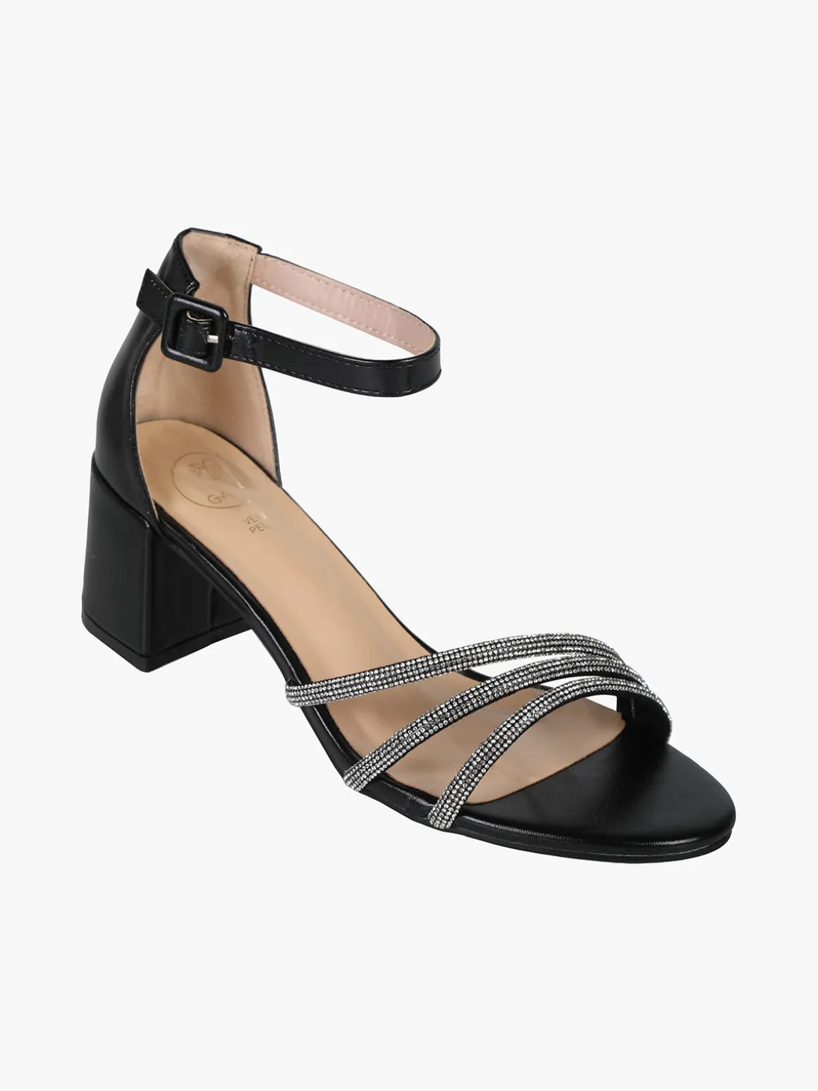 Galia Sandali donna con tacco e fascette di strass