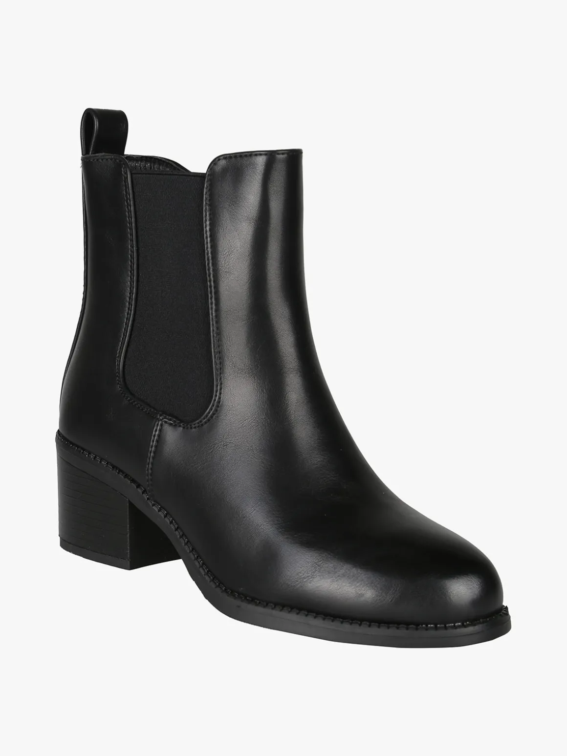 Galia Stivaletti donna chelsea con tacco - nero