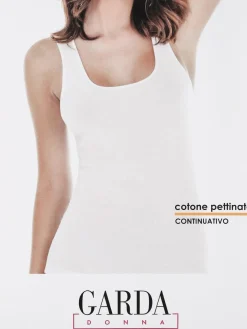 Garda Canotta intima donna spalla larga in cotone