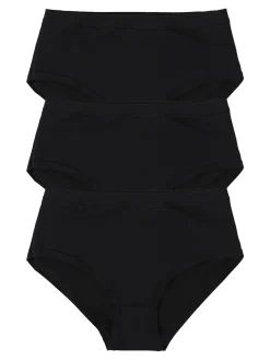 Garda Confezione da 3 maxi slip in cotone bielastico - nero