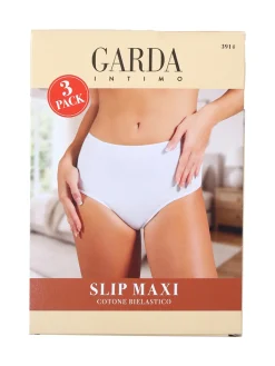Garda Confezione da 3 maxi slip in cotone bielastico - bianco