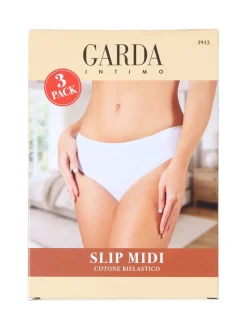 Garda Confezione da 3 slip midi in cotone bielastico - nero