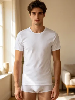Garda Maglia intima uomo manica corta filo di scozia