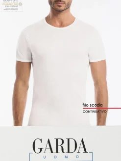 Garda Maglia intima uomo manica corta filo di scozia