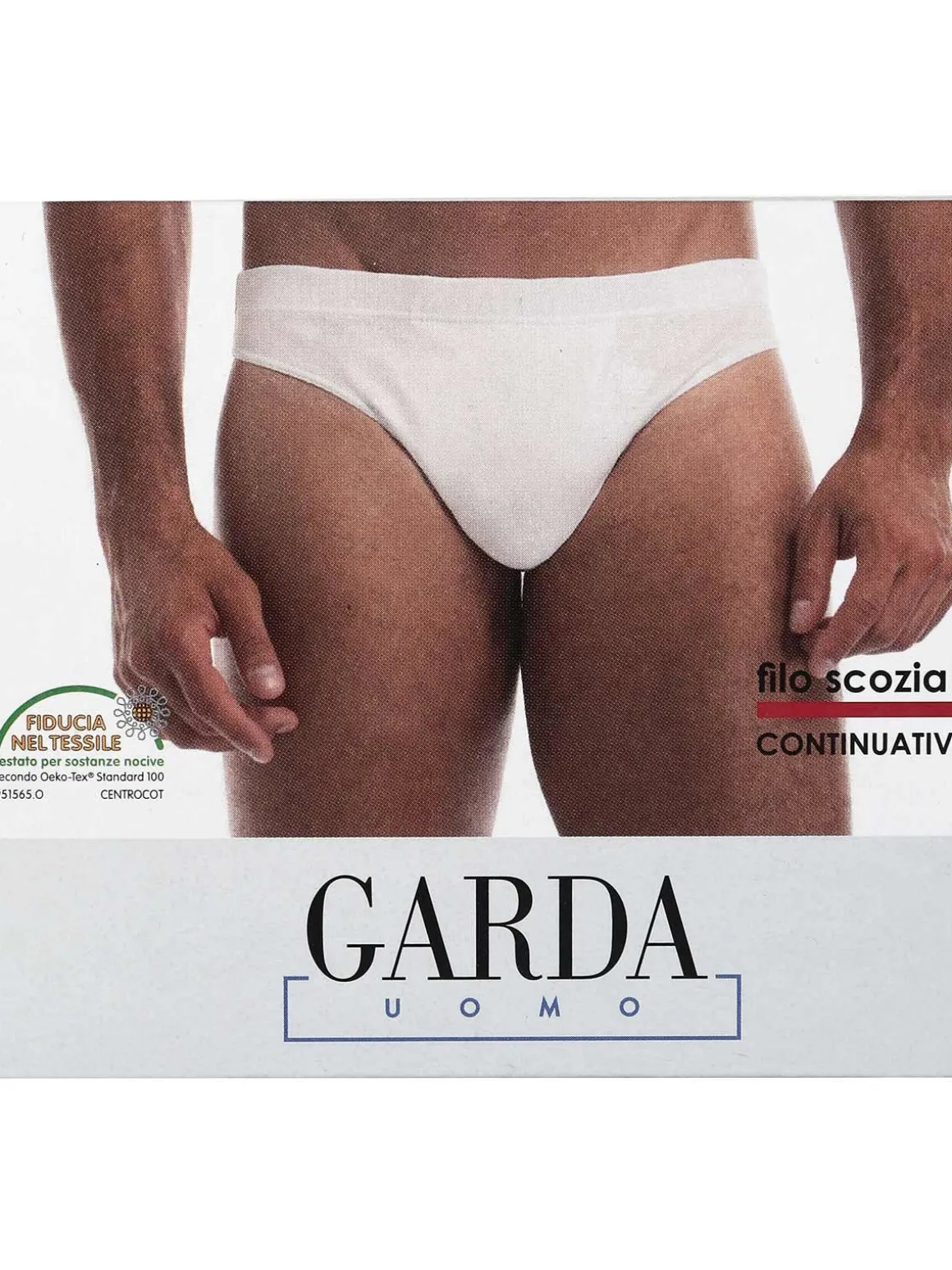 Garda Slip uomo bianco in filo di scozia