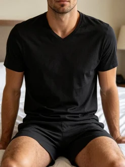 Garda T-shirt intima uomo scollo V in cotone