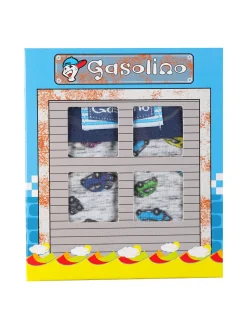 Gasolino Boxer in cotone da bambino con stampe