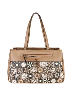 Gattinoni Borsa donna in ecopelle con doppi manici - khaki