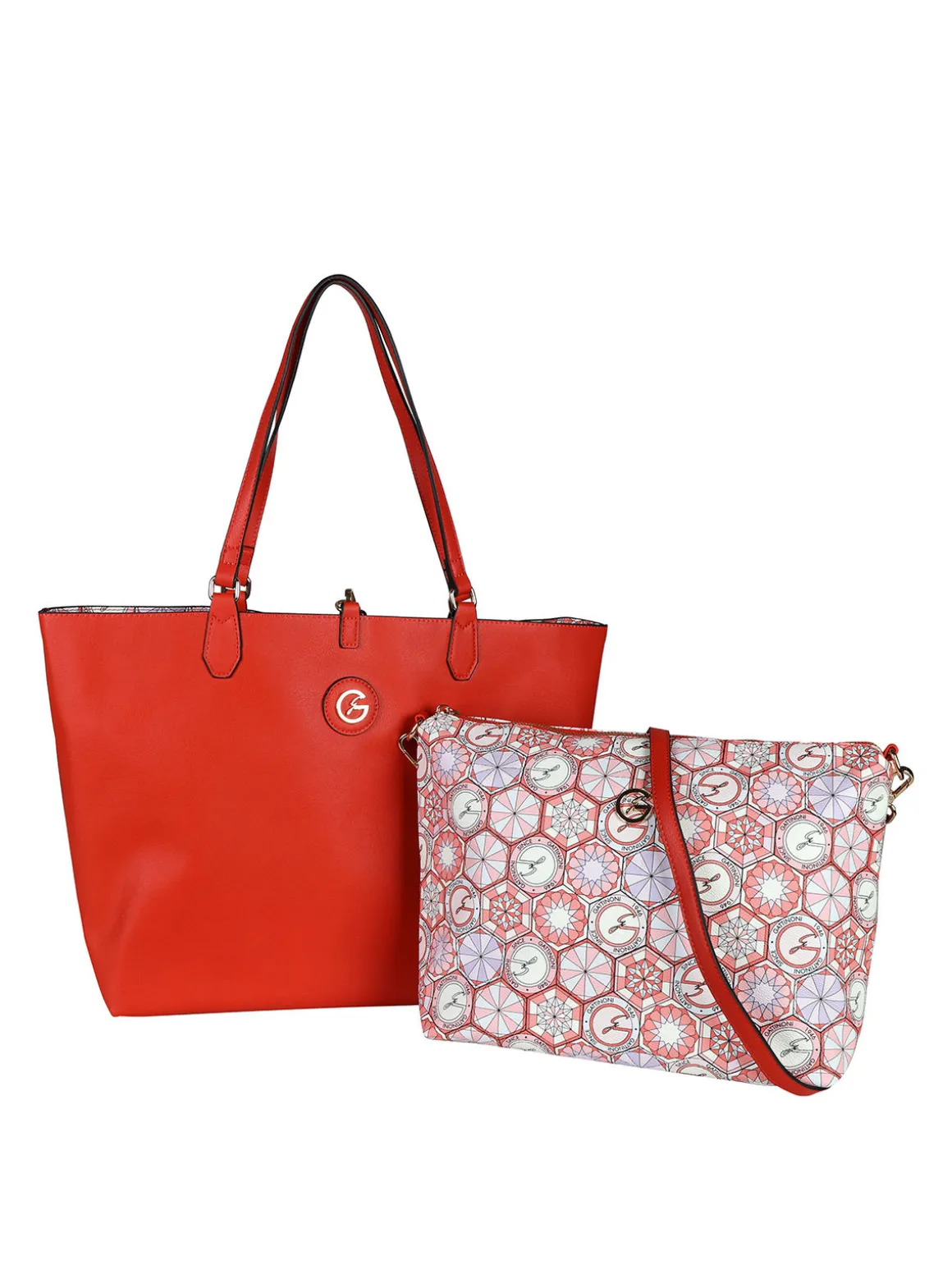 Gattinoni Borsa tote reversibile con pochette