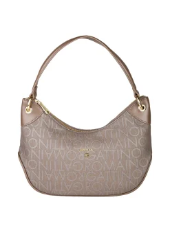 Gattinoni Borsetta donna mezza lunga con logo - taupe