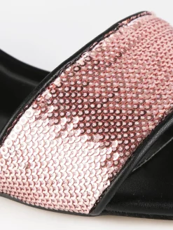 Gattinoni Sandali in pelle con paillettes