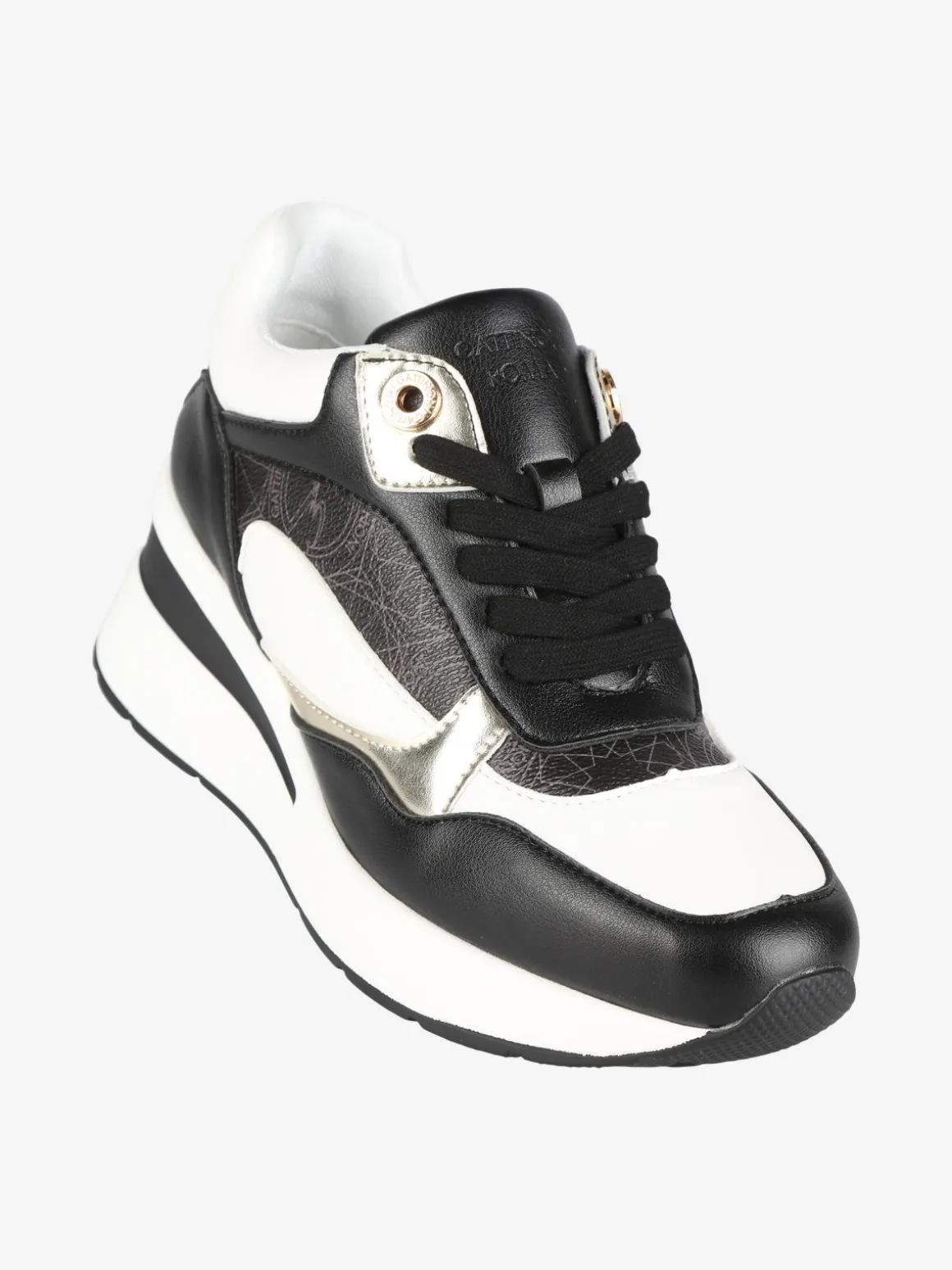 Gattinoni Sneakers donna con zeppa e stampe