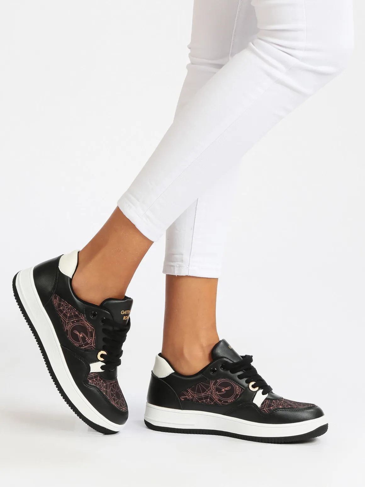 Gattinoni Sneakers donna stringate con stampe