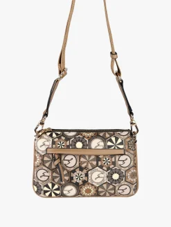 Gattinoni Tracolla donna multitasche con stampe - taupe