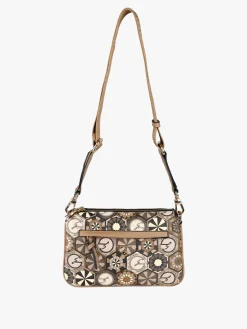 Gattinoni Tracolla donna multitasche con stampe - taupe