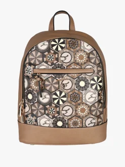 Gattinoni Zainetto donna con stampe geometriche - taupe