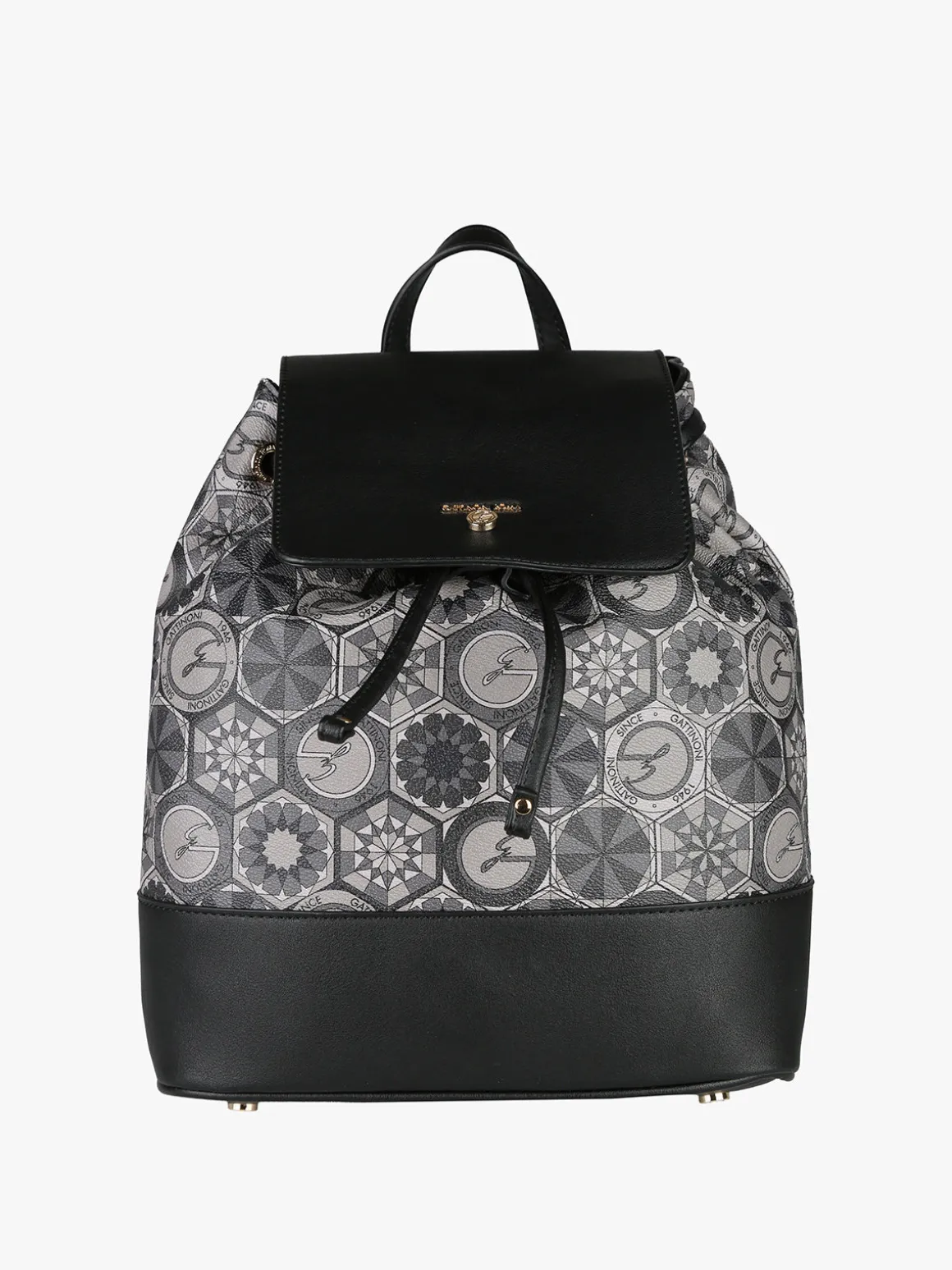 Gattinoni Zaino donna con stampe geometriche e patta